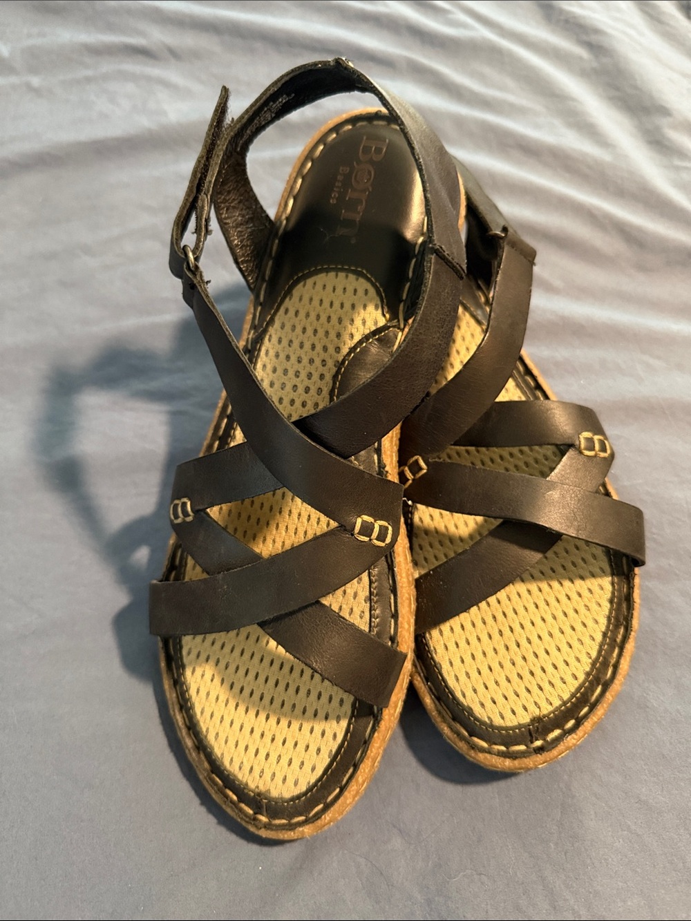 Born Black Strappy Leather Sandals